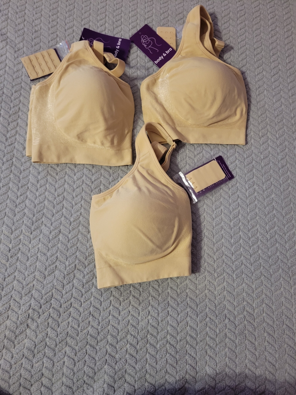 Seamless Wireless Bra - Nude From BODY & BRA Sec Support Size L Bundle Of 3 - Picture 3 of 6
